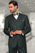 Mens Two Button Notch Lapel Suit Hunter Green