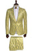 Yellow Paisley Suit - Fashion Prom Tuxedo - Wedding Tuxedo