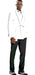 Mens Tuxedo One Button Paisley Skinny Fit Prom Suit White