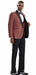 Mens One Button Paisley Skinny Fit Prom Suit Rust