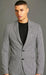Mens Notch Lapel - Suit Black and White Hounstooth Pattern Notch Lapel Suit