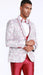 Mans Pink and Raspberry Tuxedo With Floral Pattern Four Piece Set