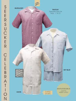 Seersucker Walking Suit With Short