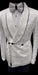 Mens Three Button Shawl Lapel Blazer White and Black
