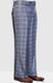 Mens Pant - Wide Leg Plaid Slacks - Grey - 100% Percent Wool Fabric