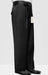 Mens Pant - Pleated Wide Leg - Black - 100% Percent Wool Fabric