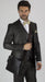 Mens Slim Fit Vested Suit - Slim Fit 3 Pieces Brown Suit