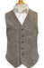 Mens Tweed Vest - Charcoal