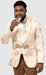 Ivory and Gold Tuxedo - Flower Floral Suit - Paisley Suit