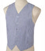 Striped Navy Blue and White Seersucker Vests