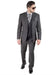 Mens Slim Fit Vested Suit - Slim Fit 3 Pieces Charcoal Grey Suit