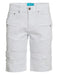 Mens White Moto Shorts