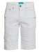 Mens White Moto Shorts