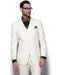 Mens Slim Fit Vested Suit - Slim Fit 3 Pieces Cream Suit