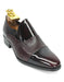 Carrucci Burgundy Deerskin and Calfskin Leather
