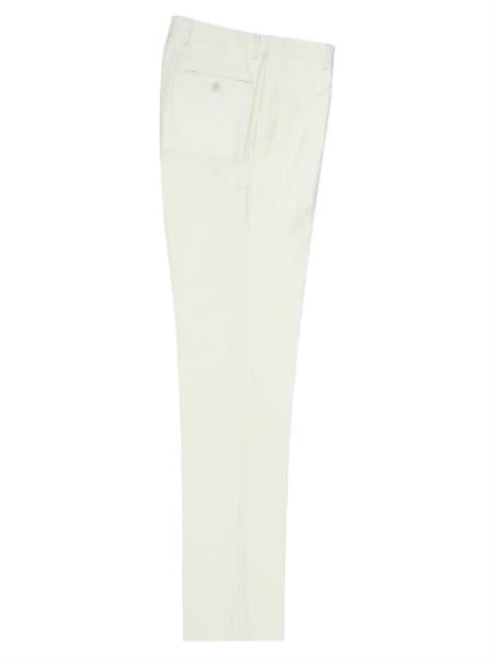 Mens Modern Fit Itaian Design Flat Front Modern Pants