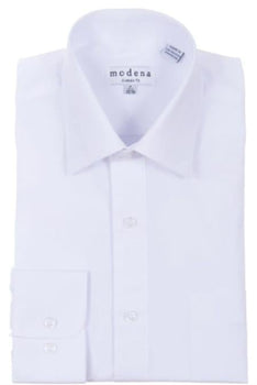 Mens Classic Fit Point Collar Regular Cuff White