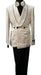Mens Three Button Shawl Lapel Slim Fit Champagne Suit