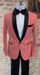 Mens Rose Gold - Pink Velvet Tuxedo Suit - Blazer - Velvet Sport Coat + Black Pants
