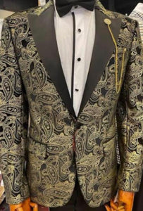 Mens Suits Yellow ~ Black