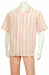 Mens 2pc Walking Suit Short Sleeve Casual Shirt and Pants Set Coral