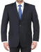 Renoi Mens Suits - 100% Virgin Regular Fit Pick Stitch 2 Piece Suit 2 Button Navy