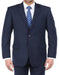 Renoi Mens Suits - 100% Virgin Regular Fit Pick Stitch 2 Piece Suit 2 Button Blue