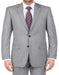 Renoi Mens Suits - 100% Virgin Regular Fit Pick Stitch 2 Piece Suit 2 Button Light Gray