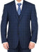 Renoi Mens Suits - Plaid Suits Blue