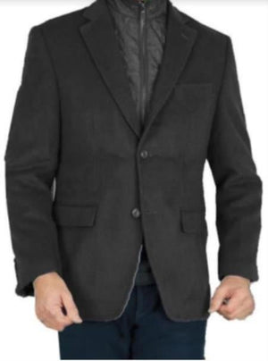 Black Mens Winter Blazer - Cashmere and Winter Fabric Dress Jacket $99UP