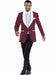 Mens Prom Blazer - Burgundy ~ Gold Blazer For Homecoming