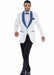 Mens Prom Blazer - White ~ Navy Blazer For Homecoming