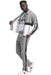 Mens Black Slim Fit Fashion 2pc Track Suit