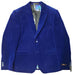 Mens Blue Slim Fit Corduroy 3pc Suit