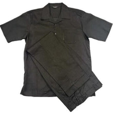 Mens Black Linen Leisure Suit
