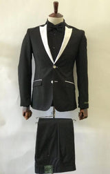 Black And White Lapel Tuxedo - Black And White Blazer - Dinner Jacket