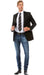 Mens Black Modern Fit Suits Jacket