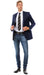 Mens Navy Modern Fit Suits Jacket