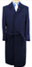 Men's Dress Coat Belted Black Full Length Long Men's Dress Topcoat - Winter Coat Navy Blue   Color - Men's Overcoat