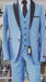 Power Blue Tuxedo - Light Blue Groom Suit - Sky Blue Tuxedo