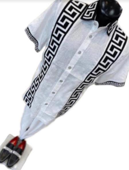 Mens White and Black