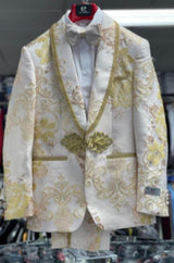 Mens White and Gold