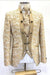 Mens Mandarin Collar - Wedding Suit - Champaign - Tan Groom Suit