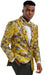 Mens Yellow Two Buttons Tuxedo Suit Pants