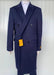 Mens Cashmere Blend Blue Coat Full length - Cashmere Overcoat