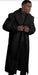 Mens Overcoat With Fur Collar - Black Topcoat