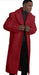 Mens Overcoat With Fur Collar - Burgundy Topcoat