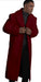 Mens Overcoat With Fur Collar - Burgundy Topcoat - Maroon Wool Fabric Long Coat