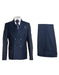 Rossiman Blue Men's Suit Double Breasted Slim Fit
