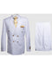 Rossiman White Men's Suit Double Breasted Slim Fit
